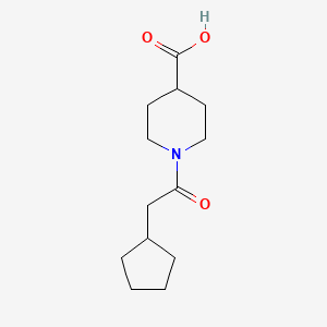 molecular formula C13H21NO3 B1367962 1-(2-Cyclopentylacetyl)piperidine-4-carboxylic acid 