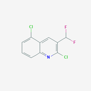 molecular formula C10H5Cl2F2N B13679696 2,5-Dichloro-3-(difluoromethyl)quinoline 