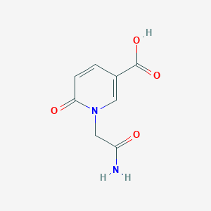 molecular formula C8H8N2O4 B1367971 1-(Carbamoylmethyl)-6-oxo-1,6-dihydropyridine-3-carboxylic acid 