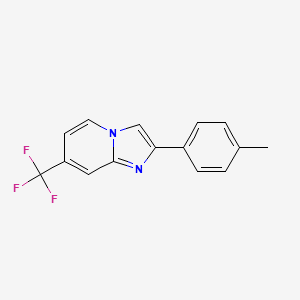 molecular formula C15H11F3N2 B13679721 2-(p-Tolyl)-7-(trifluoromethyl)imidazo[1,2-a]pyridine 