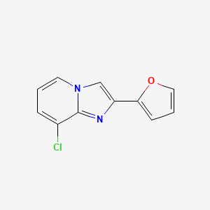 molecular formula C11H7ClN2O B13679724 8-Chloro-2-(furan-2-yl)imidazo[1,2-a]pyridine 