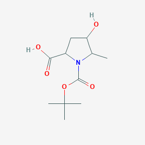 molecular formula C11H19NO5 B13679728 (2S,4S,5S)-1-Boc-4-hydroxy-5-methylpyrrolidine-2-carboxylic Acid 