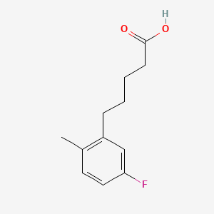 molecular formula C12H15FO2 B13679733 5-(5-Fluoro-2-methylphenyl)pentanoic Acid 