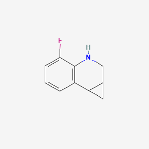 molecular formula C10H10FN B13679739 4-Fluoro-1a,2,3,7b-tetrahydro-1H-cyclopropa[c]quinoline 