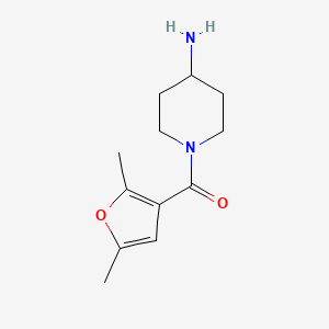 molecular formula C12H18N2O2 B1367978 1-(2,5-Dimethyl-3-furoyl)piperidin-4-amine 