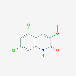 molecular formula C10H7Cl2NO2 B13679785 5,7-dichloro-3-methoxyquinolin-2(1H)-one 