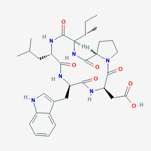 molecular formula C32H44N6O7 B136798 环(-D-Asp-Pro-D-Ile-Leu-D-Trp) CAS No. 136553-96-3