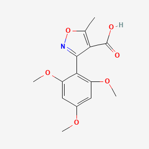 molecular formula C14H15NO6 B13679805 5-Methyl-3-(2,4,6-trimethoxyphenyl)isoxazole-4-carboxylic acid 