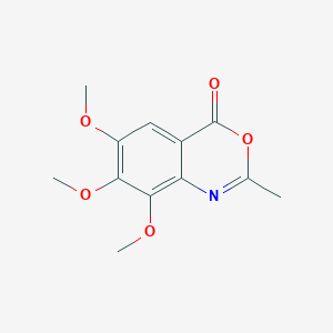 molecular formula C12H13NO5 B13679814 6,7,8-Trimethoxy-2-methyl-4H-benzo[d][1,3]oxazin-4-one 