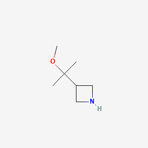 molecular formula C7H15NO B13679838 3-(2-Methoxy-2-propyl)azetidine 