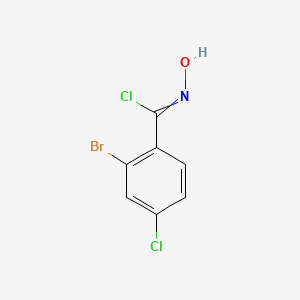 molecular formula C7H4BrCl2NO B13679847 2-Bromo-4-chloro-N-hydroxybenZimidoyl chloride 