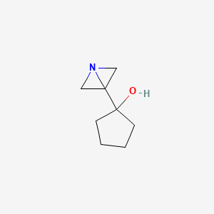 molecular formula C8H13NO B13679852 1-(1-Azabicyclo[1.1.0]butan-3-yl)cyclopentanol 