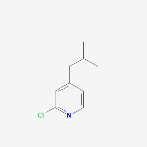 molecular formula C9H12ClN B13679962 2-Chloro-4-isobutylpyridine 