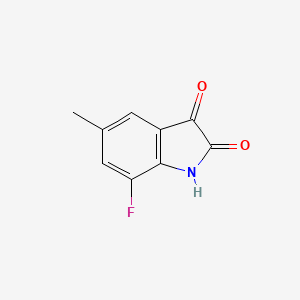 molecular formula C9H6FNO2 B1368009 7-氟-5-甲基-1H-吲哚-2,3-二酮 CAS No. 442910-92-1