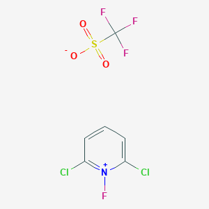 molecular formula C6H3Cl2F4NO3S B136802 1-氟-2,6-二氯吡啶鎓三氟甲磺酸盐 CAS No. 130433-68-0