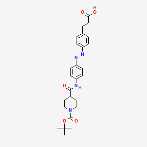 molecular formula C26H32N4O5 B13680326 (E)-3-[4-[[4-(1-Boc-piperidine-4-carboxamido)phenyl]diazenyl]phenyl]propanoic Acid 