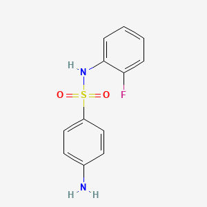 molecular formula C12H11FN2O2S B1368036 4-amino-N-(2-fluorophenyl)benzenesulfonamide CAS No. 1494-83-3