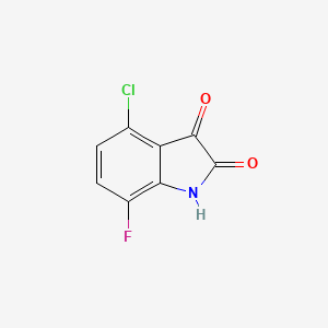 molecular formula C8H3ClFNO2 B1368037 4-chloro-7-fluoro-1H-indole-2,3-dione CAS No. 954252-18-7