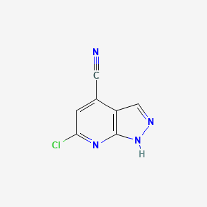 6-Chloro-1H-pyrazolo[3,4-b]pyridine-4-carbonitrile