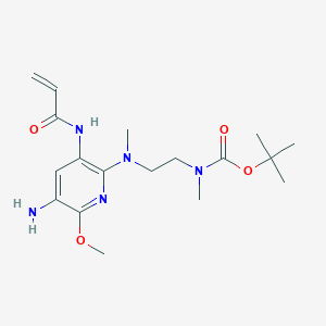 N-[5-Amino-2-[[2-[Boc-(methyl)amino]ethyl](methyl)amino]-6-methoxy-3-pyridyl]acrylamide