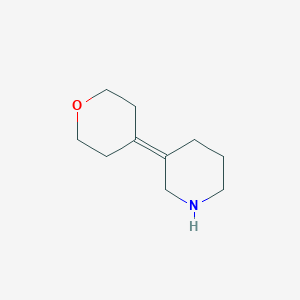 molecular formula C10H17NO B13680850 3-[Dihydro-2H-pyran-4(3H)-ylidene]piperidine 