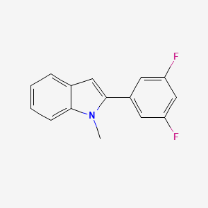 molecular formula C15H11F2N B13680867 2-(3,5-Difluorophenyl)-1-methylindole 