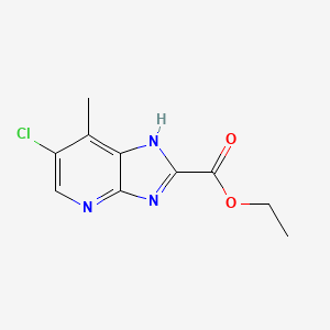 molecular formula C10H10ClN3O2 B13680878 Ethyl 6-Chloro-7-methyl-1H-imidazo[4,5-b]pyridine-2-carboxylate 