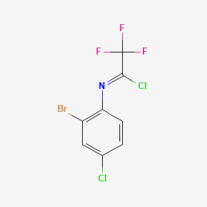 molecular formula C8H3BrCl2F3N B13680886 N-(2-Bromo-4-chlorophenyl)-2,2,2-trifluoroacetimidoyl Chloride 