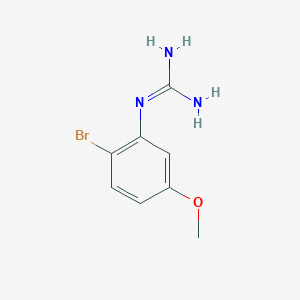 molecular formula C8H10BrN3O B13680898 1-(2-Bromo-5-methoxyphenyl)guanidine 