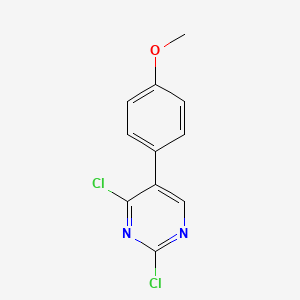molecular formula C11H8Cl2N2O B1368090 2,4-Dichloro-5-(4-methoxyphenyl)pyrimidine CAS No. 1523618-07-6