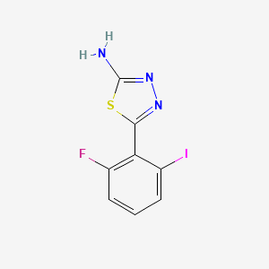 molecular formula C8H5FIN3S B13680903 5-(2-Fluoro-6-iodophenyl)-1,3,4-thiadiazol-2-amine 