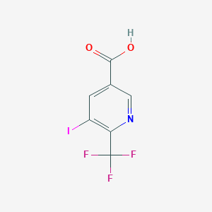 molecular formula C7H3F3INO2 B13680918 5-Iodo-6-(trifluoromethyl)nicotinic acid 