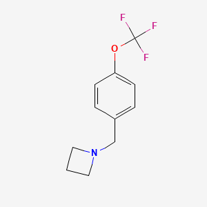 molecular formula C11H12F3NO B13680923 1-[4-(Trifluoromethoxy)benzyl]azetidine 