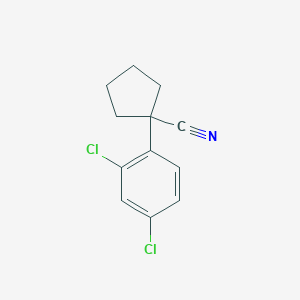 molecular formula C12H11Cl2N B1368096 1-(2,4-Dichlorophenyl)cyclopentane-1-carbonitrile CAS No. 61023-75-4