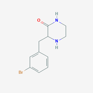 molecular formula C11H13BrN2O B13680973 (S)-3-(3-Bromobenzyl)piperazin-2-one 