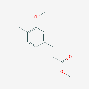 molecular formula C12H16O3 B13680980 Methyl 3-(3-methoxy-4-methylphenyl)propanoate 