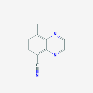 molecular formula C10H7N3 B13681005 8-Methylquinoxaline-5-carbonitrile 