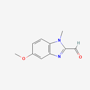 molecular formula C10H10N2O2 B1368107 5-Methoxy-1-methyl-1H-benzo[d]imidazole-2-carbaldehyde CAS No. 53004-19-6