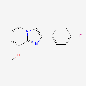 molecular formula C14H11FN2O B13681089 2-(4-Fluorophenyl)-8-methoxyimidazo[1,2-a]pyridine 