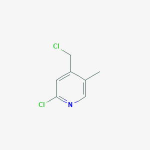 molecular formula C7H7Cl2N B13681133 2-Chloro-4-(chloromethyl)-5-methylpyridine 