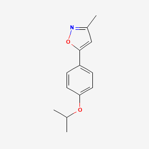 molecular formula C13H15NO2 B13681159 5-(4-Isopropoxyphenyl)-3-methylisoxazole 