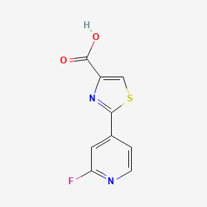 molecular formula C9H5FN2O2S B13681171 2-(2-Fluoropyridin-4-yl)thiazole-4-carboxylic Acid 