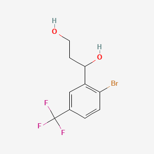 molecular formula C10H10BrF3O2 B13681200 (S)-1-[2-Bromo-5-(trifluoromethyl)phenyl]-1,3-propanediol 