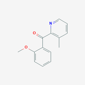 molecular formula C14H13NO2 B1368122 2-(2-甲氧基苯甲酰)-3-甲基吡啶 CAS No. 120280-99-1