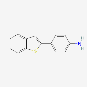 molecular formula C14H11NS B13681265 4-(Benzo[b]thiophen-2-yl)aniline 