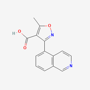 molecular formula C14H10N2O3 B13681266 3-(5-Isoquinolyl)-5-methylisoxazole-4-carboxylic Acid 