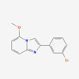 molecular formula C14H11BrN2O B13681307 2-(3-Bromophenyl)-5-methoxyimidazo[1,2-a]pyridine 