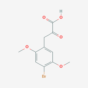 molecular formula C11H11BrO5 B13681347 3-(4-Bromo-2,5-dimethoxyphenyl)-2-oxopropanoic acid 