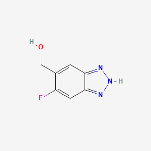 molecular formula C7H6FN3O B13681448 (5-Fluoro-1H-benzo[d][1,2,3]triazol-6-yl)methanol 