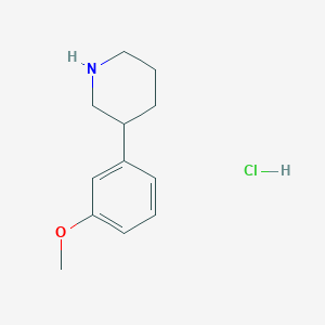 molecular formula C12H18ClNO B1368146 3-(3-甲氧基苯基)哌啶盐酸盐 CAS No. 19725-18-9
